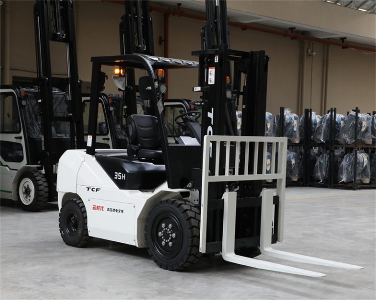 3ton/3.5ton white high voltage lithium battery electric forklift